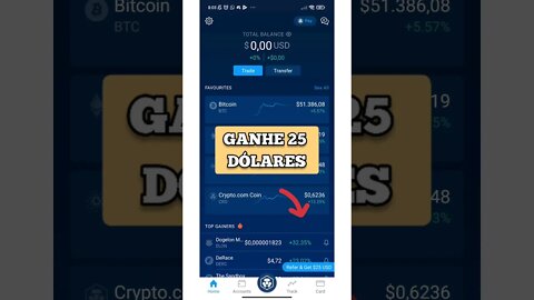 GANHE 25 DÓLARES NESSE EXCHANGE / CRIPTO.COM #shorts