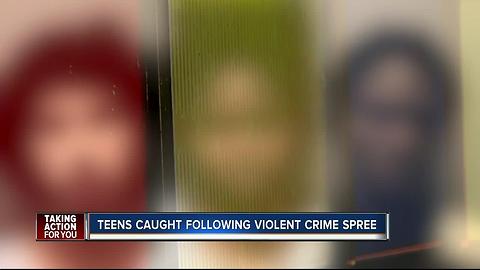 Teens caught following violent crime spree