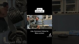 Squat 225lbs 5x5