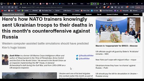 The West (NATO) Deliberately Sent Many to Die in Ukraine Knowing the Outcome