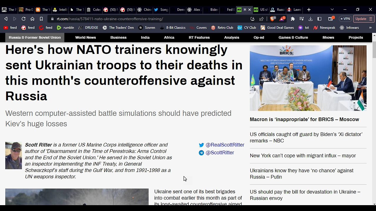 The West (NATO) Deliberately Sent Many to Die in Ukraine Knowing the Outcome