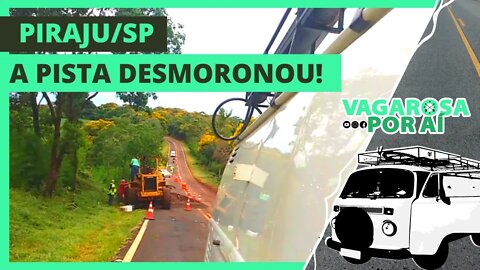 A chuva levou a estrada barranco abaixo! - PIRAJU/SP