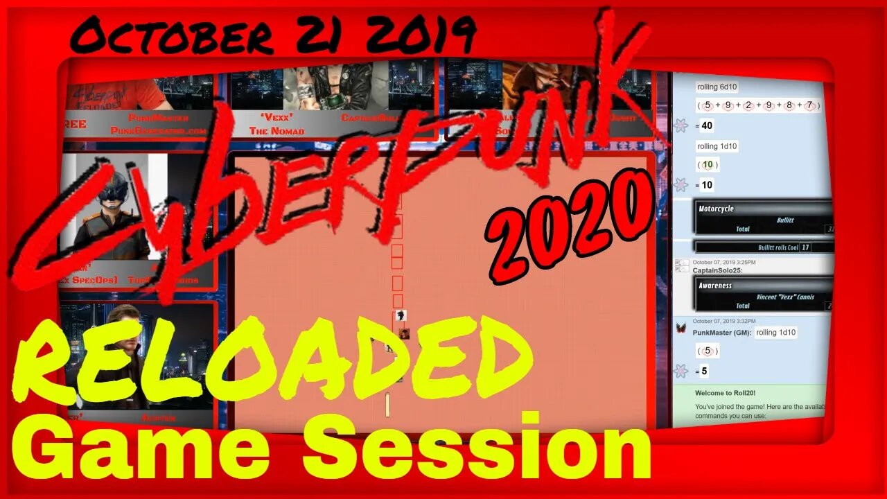 Cyberpunk 2020 - Reloaded - LIVE Game Session - Oct 21, 2019