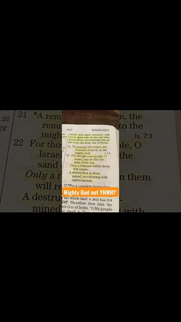 Short: Mighty God not speaking of the Father? - Isaiah 10:21