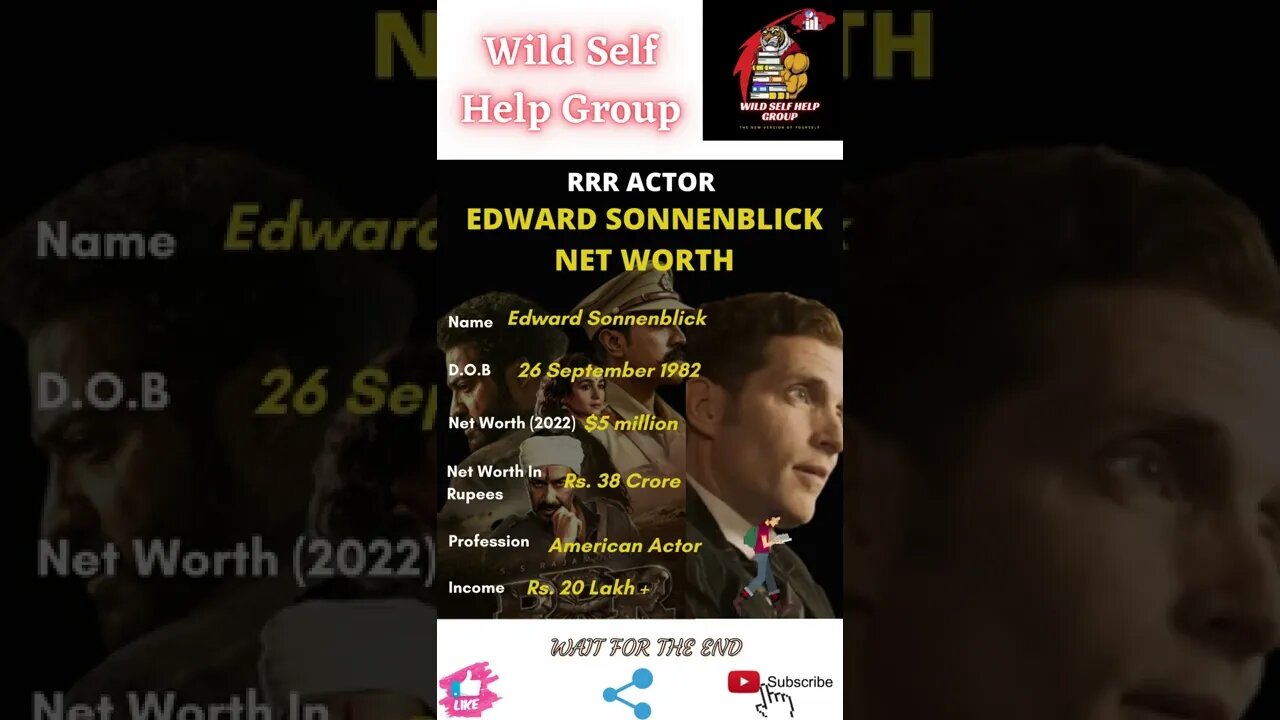 🔥RRR- Actor Edward Sonnenblick Net Worth🔥#shorts🔥#wildselfhelpgroup🔥8 April 2022🔥