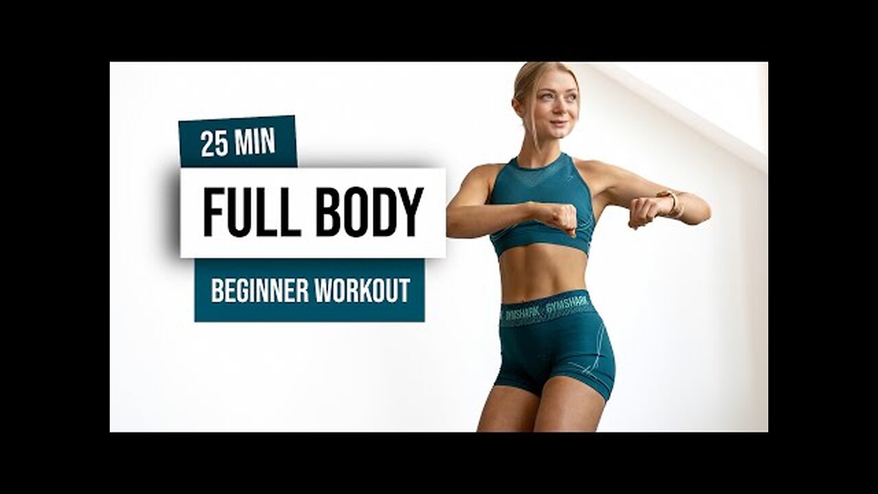 25 MIN FULL BODY HIIT for Beginners - No Equipment - No Repeat Home Workout