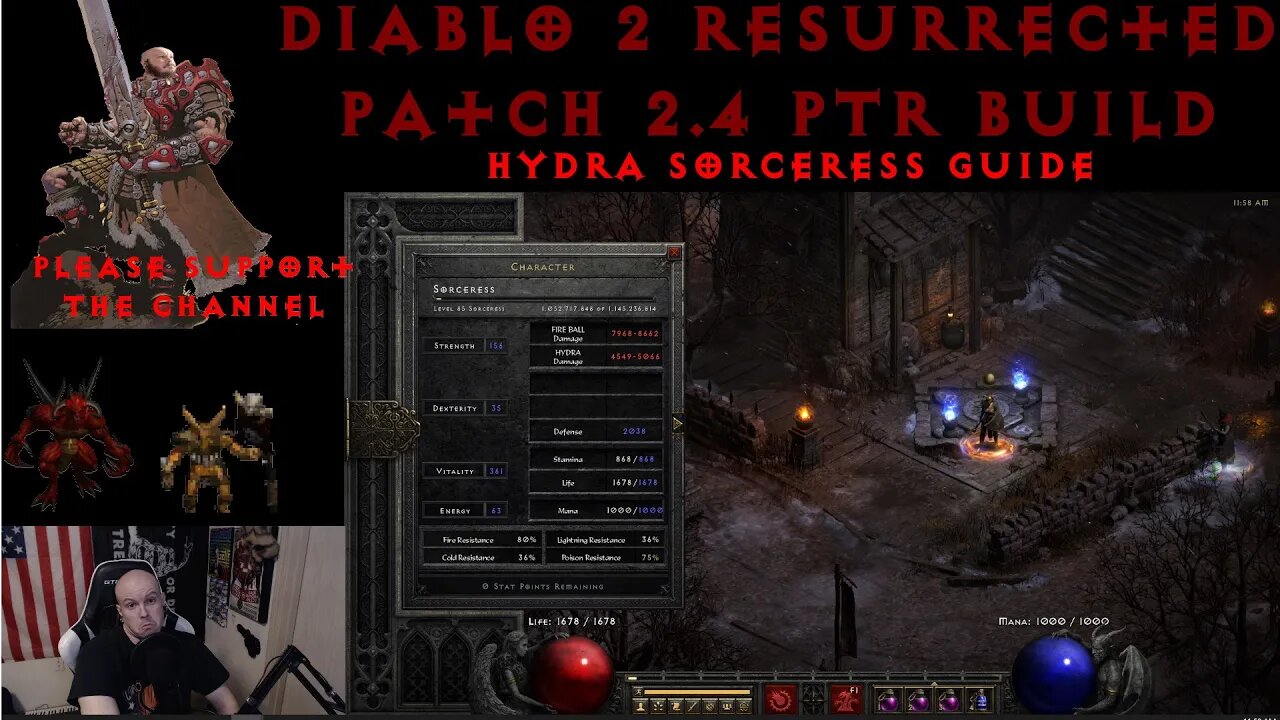 NEW Hydra Fire Ball Sorceress Build | Diablo 2 Resurrected 2.4 PTR