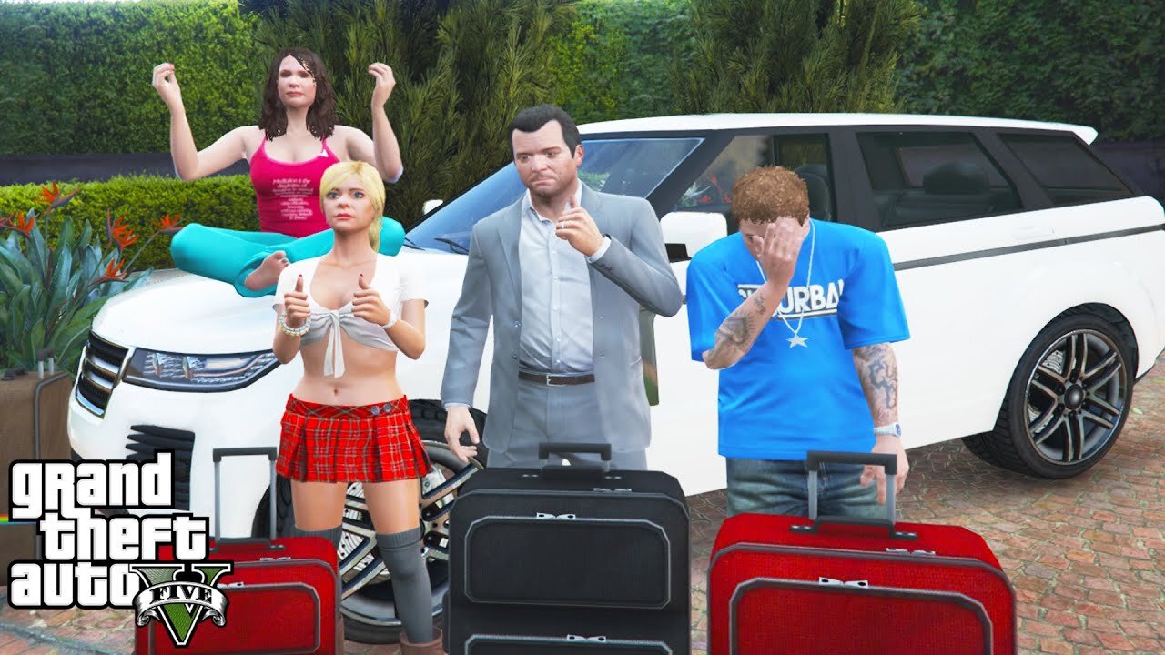 Gta v road trip with Micheal family cinematic shots