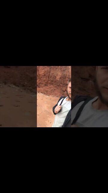 Tall red cliffs in Canada