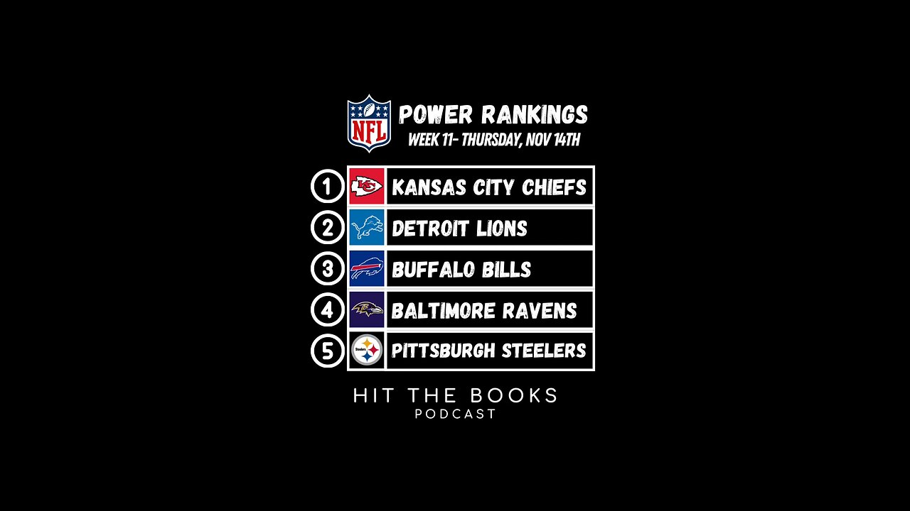 Power Rankings in the NFL heading into week 11!