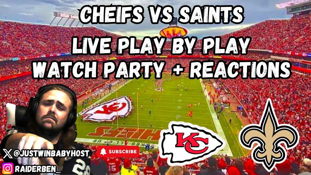 Saints Vs Chiefs MNF || Live Play By Play Watch Party + Reactions