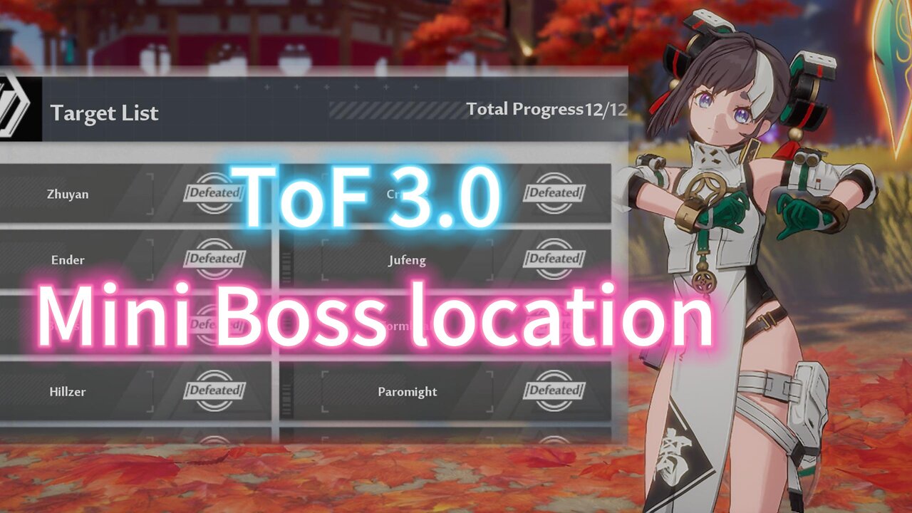 3.0 Mini Boss Location Ignisville - Target list Tower of fantasy. 幻塔九域精英怪地點