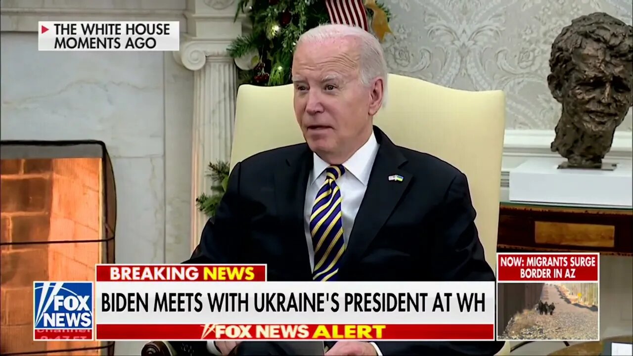 Biden, Reading From Notes, Says Not Passing Ukraine Funding Would Be Christmas Gift For Putin