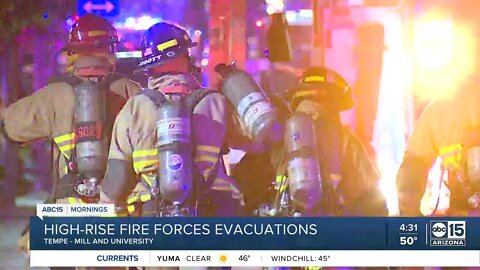 About 200 residents evacuated during Tempe high-rise fire