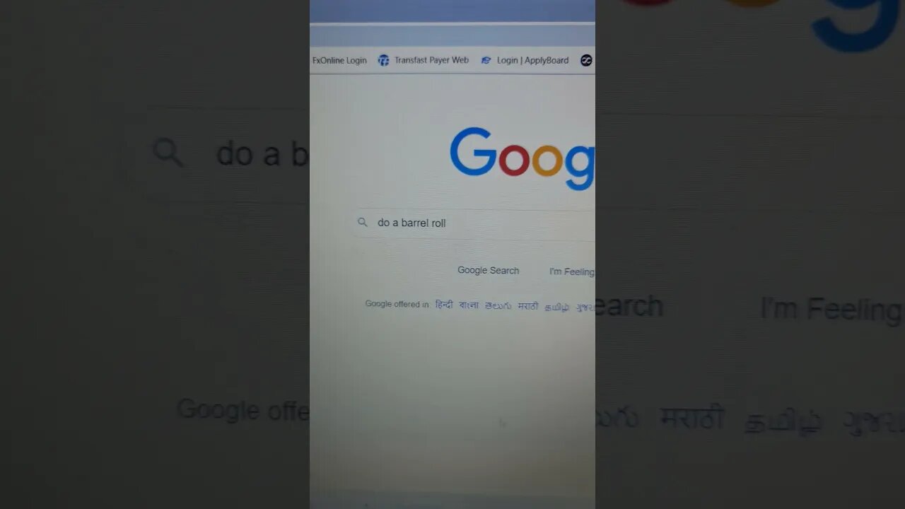 Google tricks No. 1 (Barrel Roll) #shorts #youtubeshorts