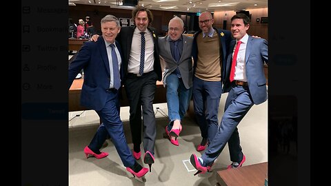 Canadian politicians wore high heels shoes to show their support for women