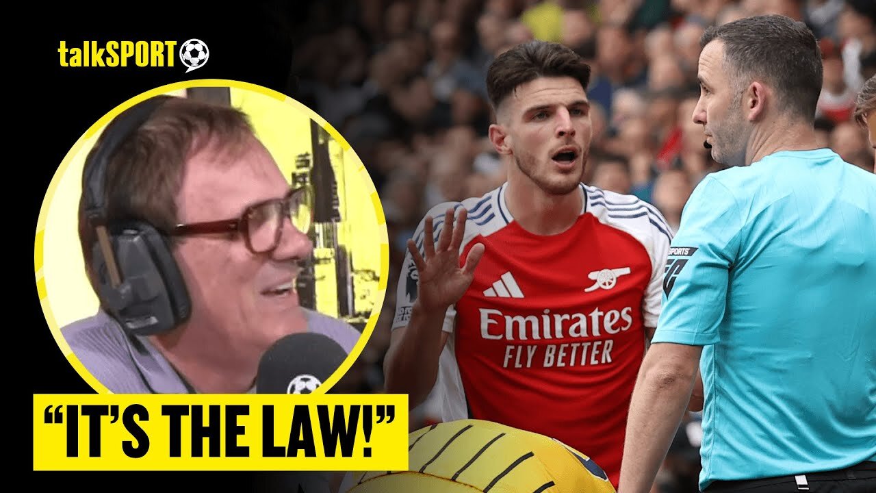 Tony Cascarino Claims IT WAS RIGHT That Declan Rice Was Sent Off For Arsenal Vs Brighton