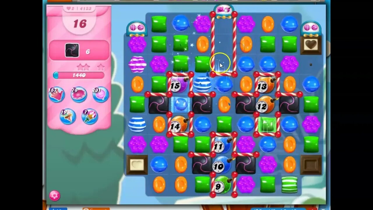 Candy Crush Level 4123 Talkthrough, 23 Moves 0 Boosters