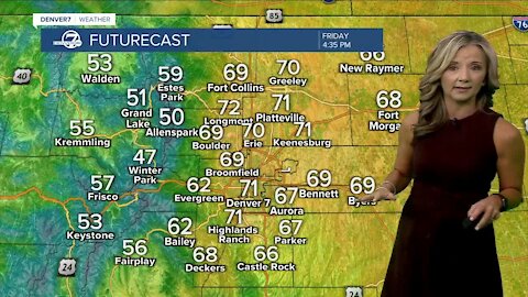 70s in Denver today, but snow possible by Halloween