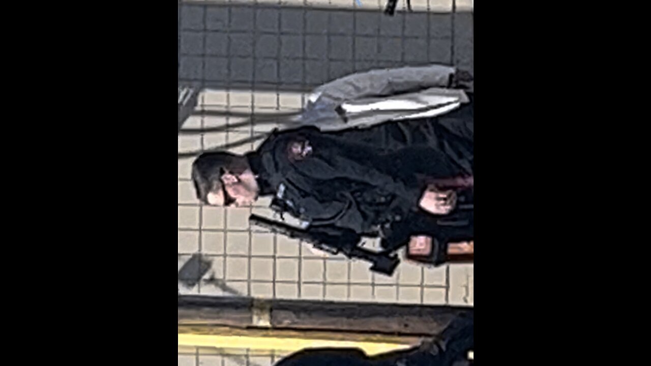 Police roll up on homeless with bean bag rifle