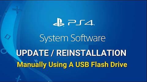 How to Update or Reinstall PS4 System Software Using a USB Drive if it Won't Start