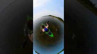 Kayaking through a tiny planet