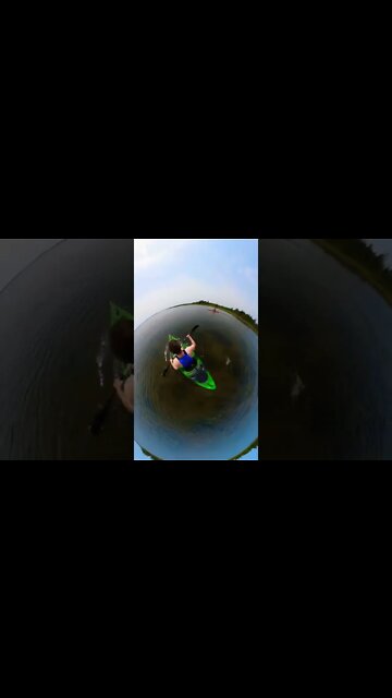 Kayaking through a tiny planet