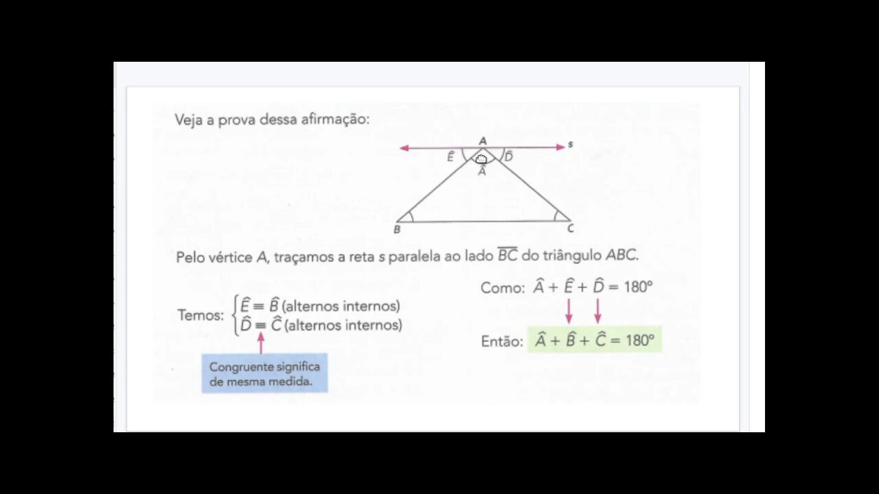 Matemática 7ºano - aula 67 - Ângulos e Triângulos [ETAPA]