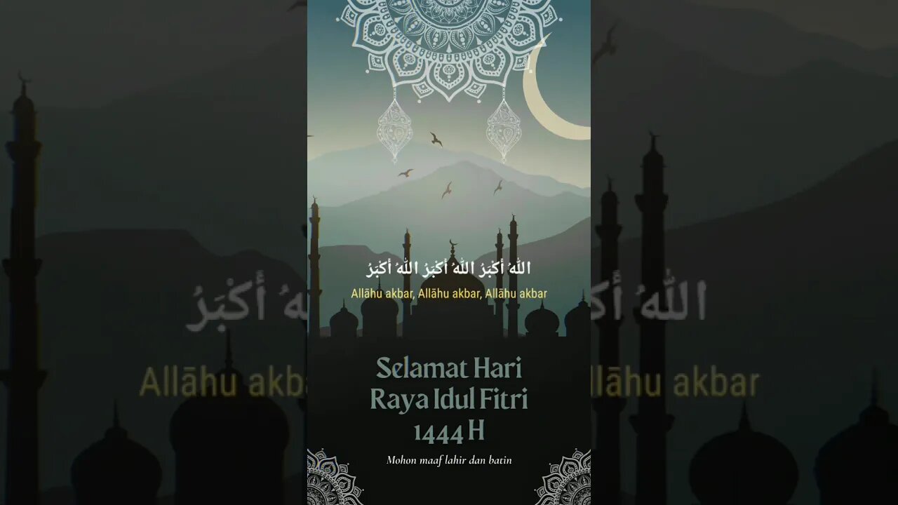 مِنَ الْعَاءِدِيْنَ وَالْفَائِزِيْنَ - Selamat hari Raya idul Fitri 1444 Hijriyah🙏. #shorts