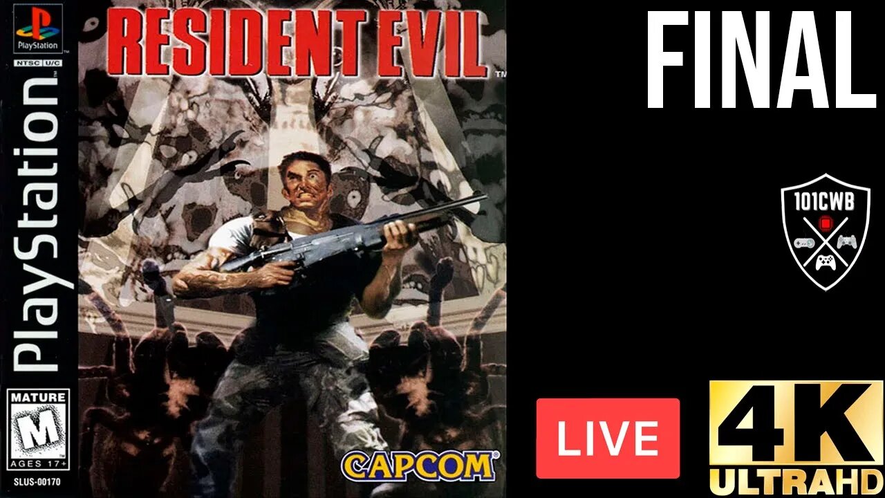 LIVE - AO VIVO - Resident Evil 1 1996 PS1 FINAL 4K 60fps PT BR #residentevil1 #re1 #parte3