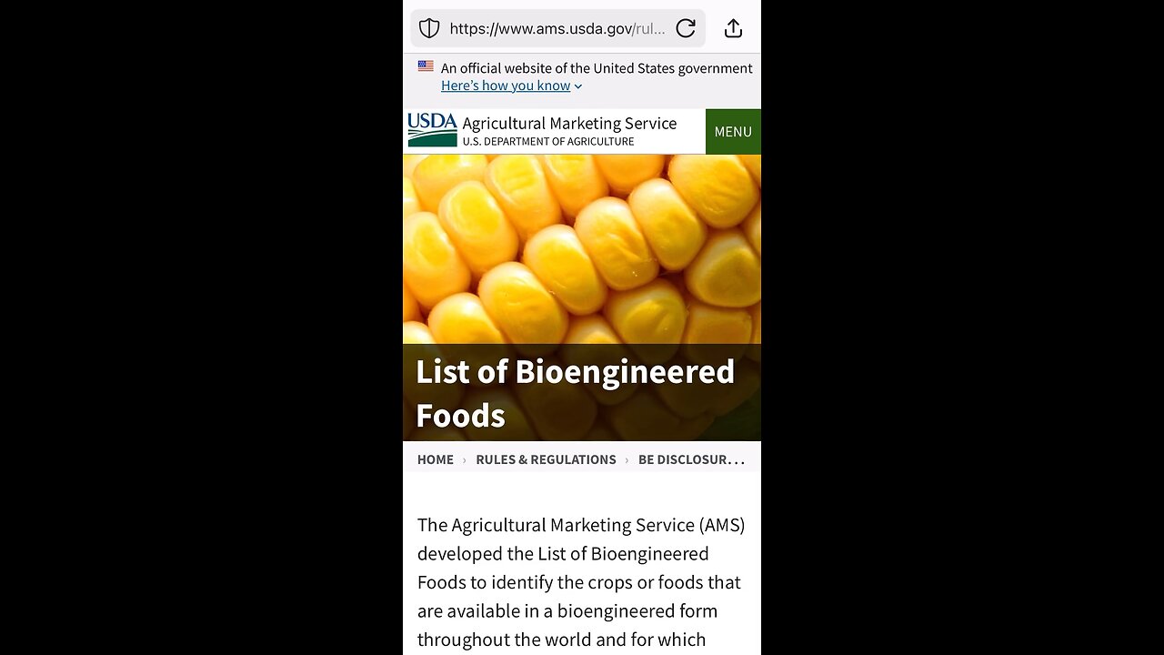 Bioengineered Food List