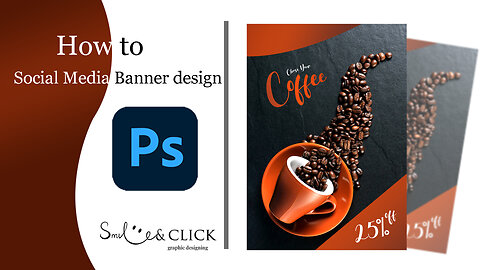 How to Create Coffee Social Media Banner #photoshop #tutorial