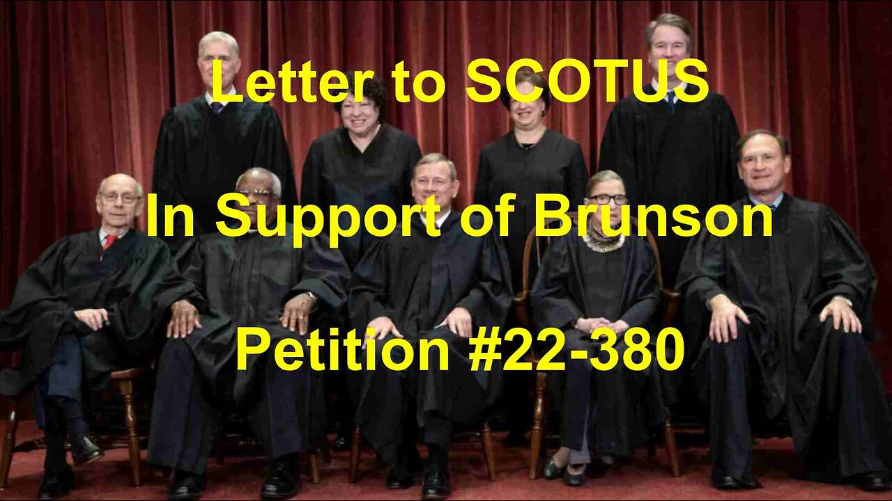 Letter to SCOTUS Supporting Petition #22-360