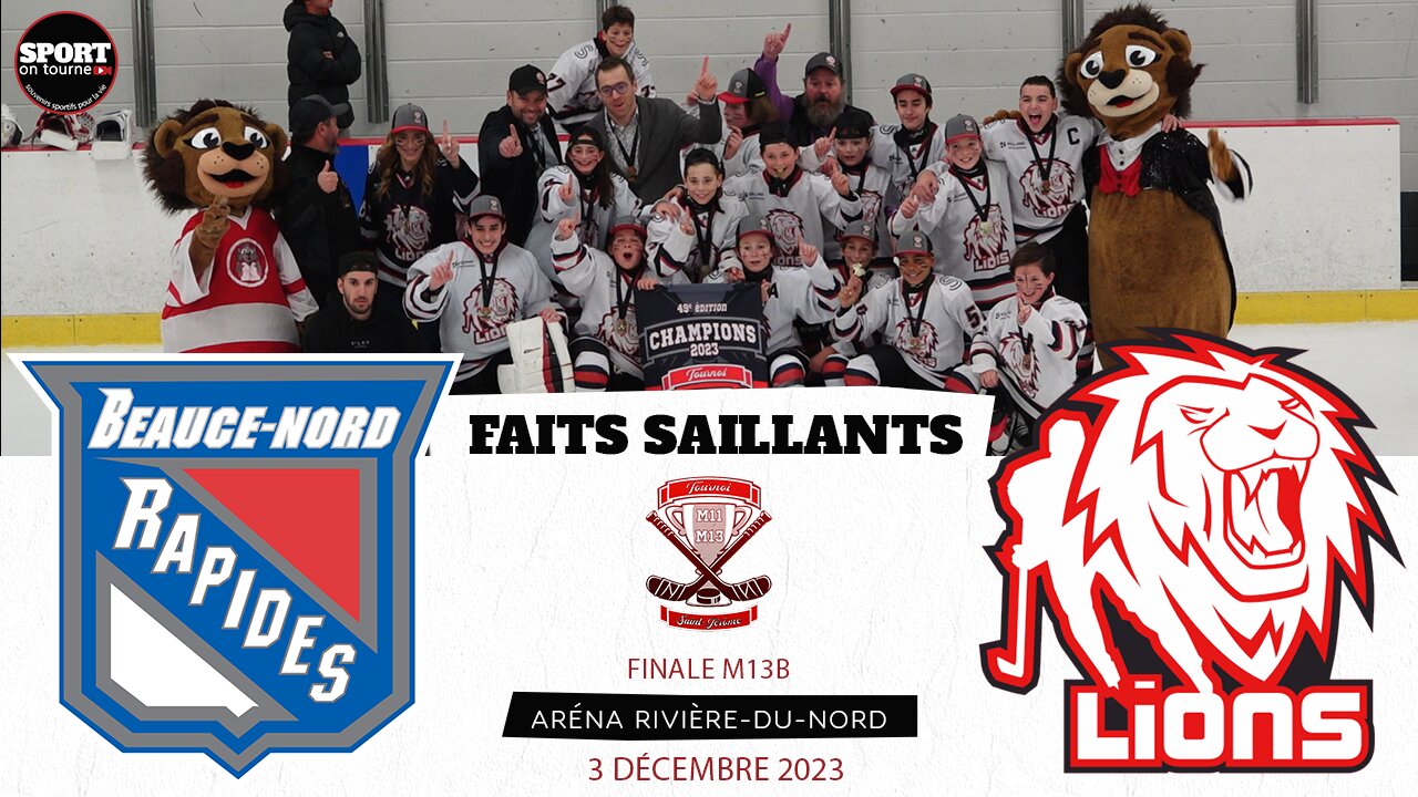 Faits saillants - Match du 3 décembre 2023 - Finale M13B Tournoi provincial de hockey de St-Jérôme