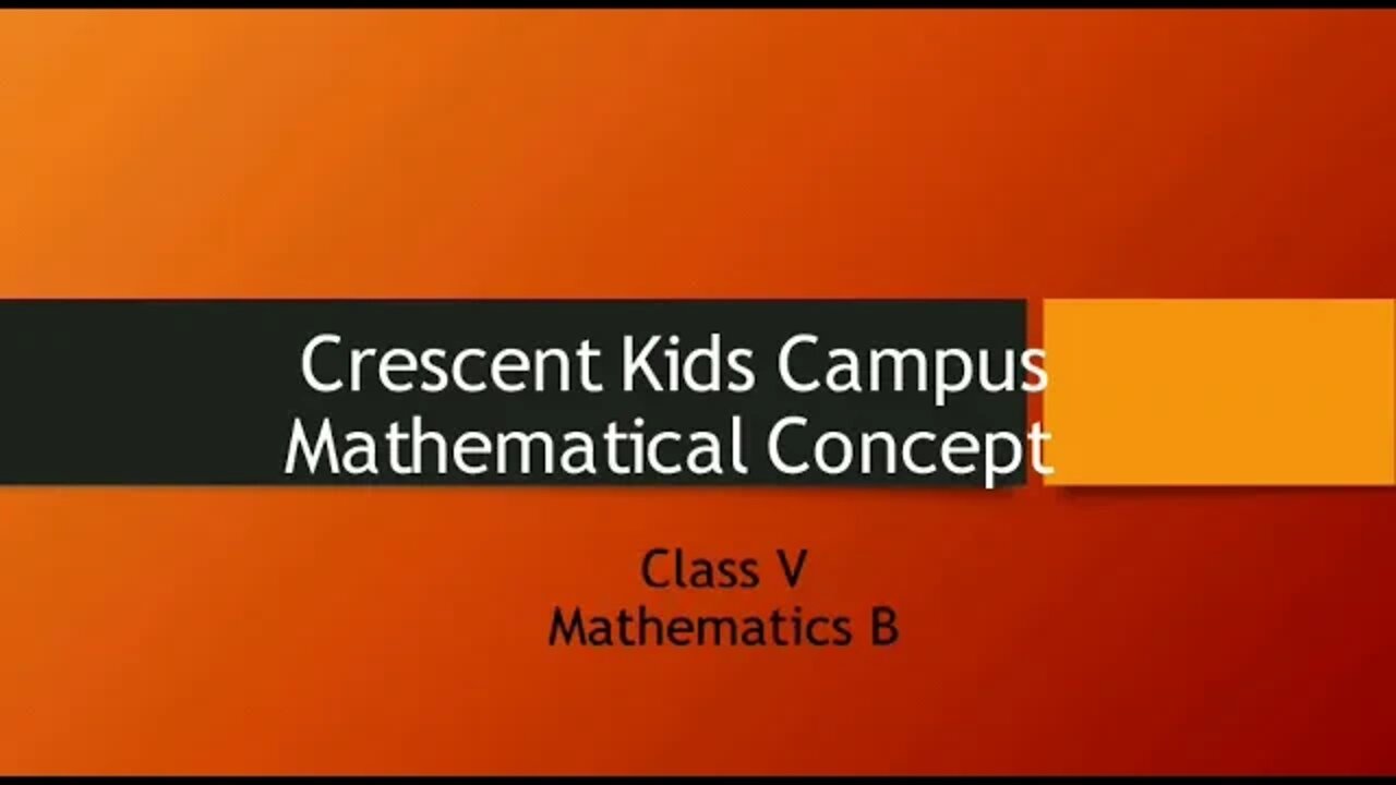 Maths B Class 5th Lesson 1