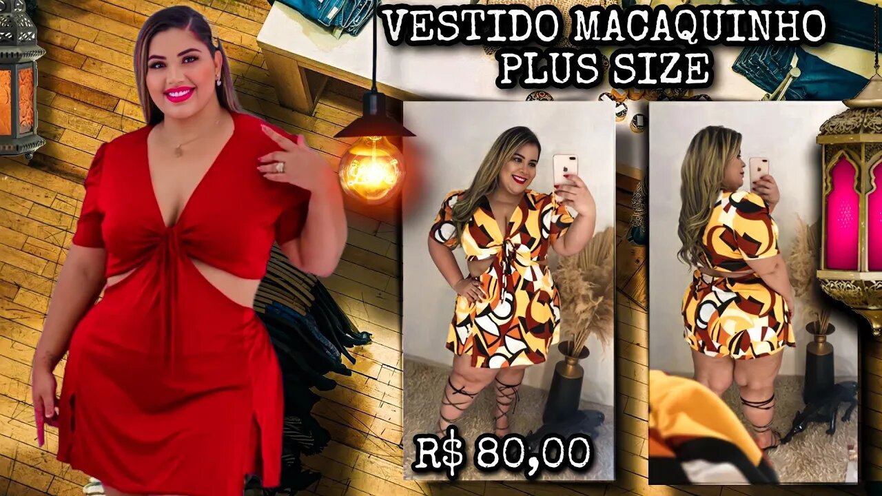 🛑 VESTIDO MACAQUINHO FEMININO PLUS SIZE