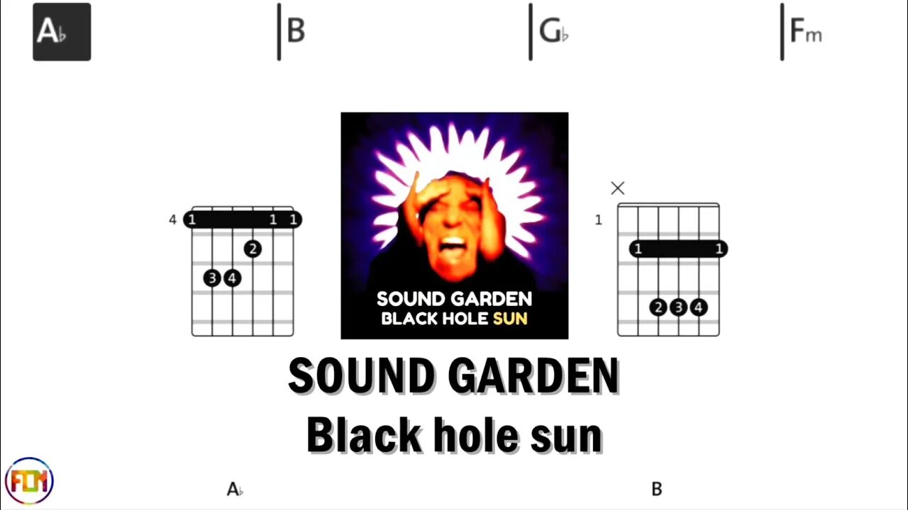 SOUND GARDEN Black hole sun - Guitar Chords & Lyrics HD