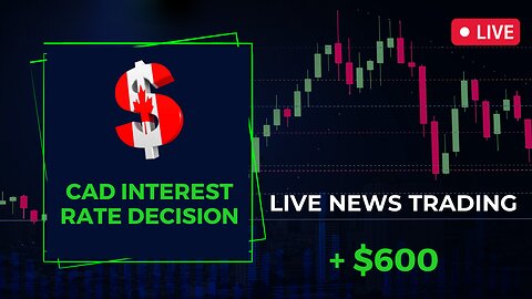 CAD INTEREST RATE DECISION NEWS LIVE TRADING WITH CHRIS MOSAKA