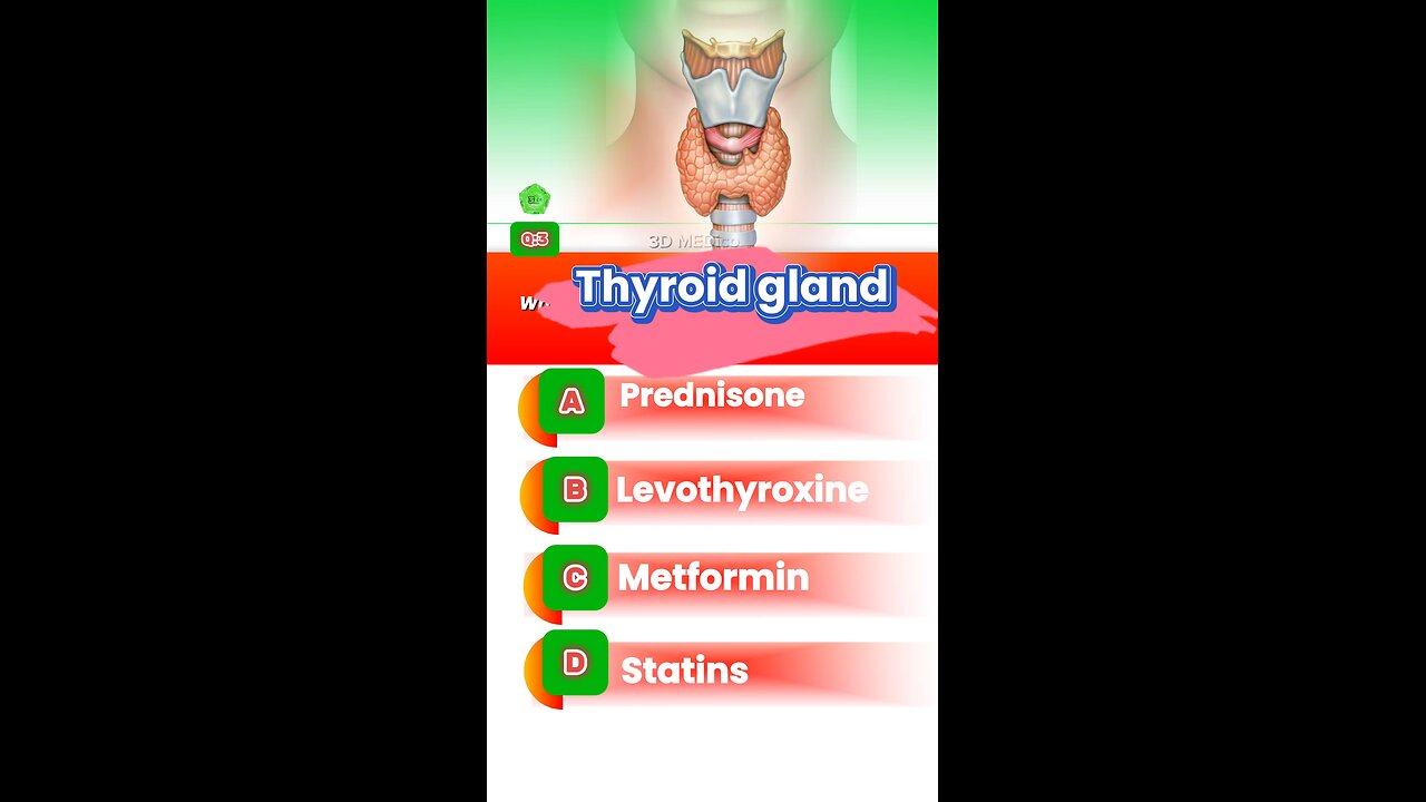 Thyroid gland mcqs #thyroid #question #hormones #anatomy #