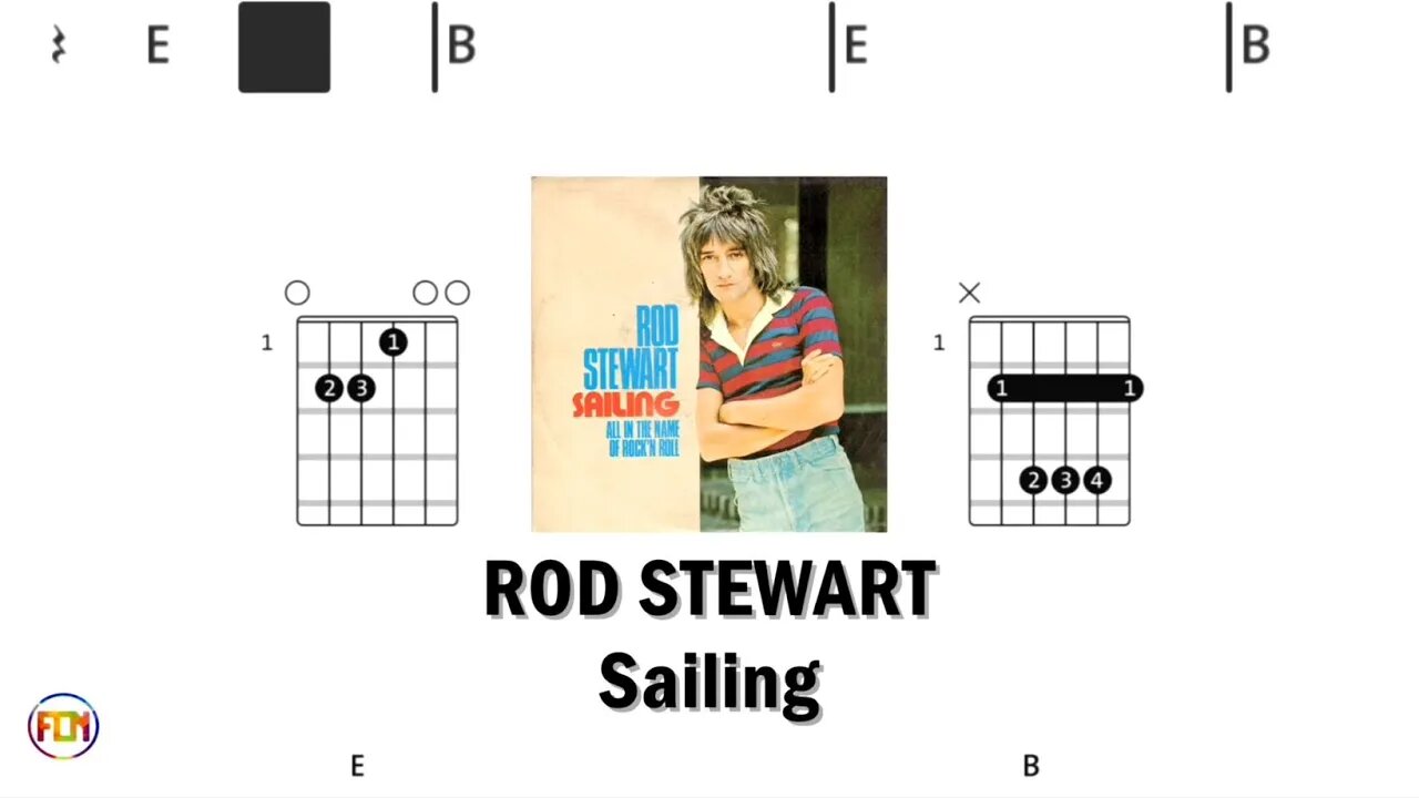 ROD STEWART Sailing - (Chords & Lyrics like a Karaoke) HD