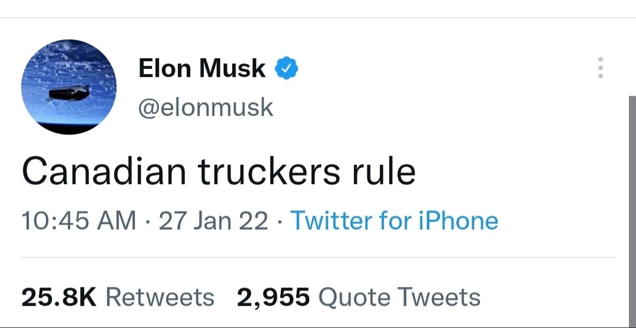THOSE CANADIAN TRUCKERS R SO INSPIRATIONAL💪&YES‼ ELON MUSK IS FIGHTING BACK💪