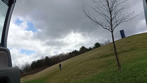 Blue Collar Toughness: 40 LB Weight Vest/Carrying A 30 LB Slam Ball And Hill.