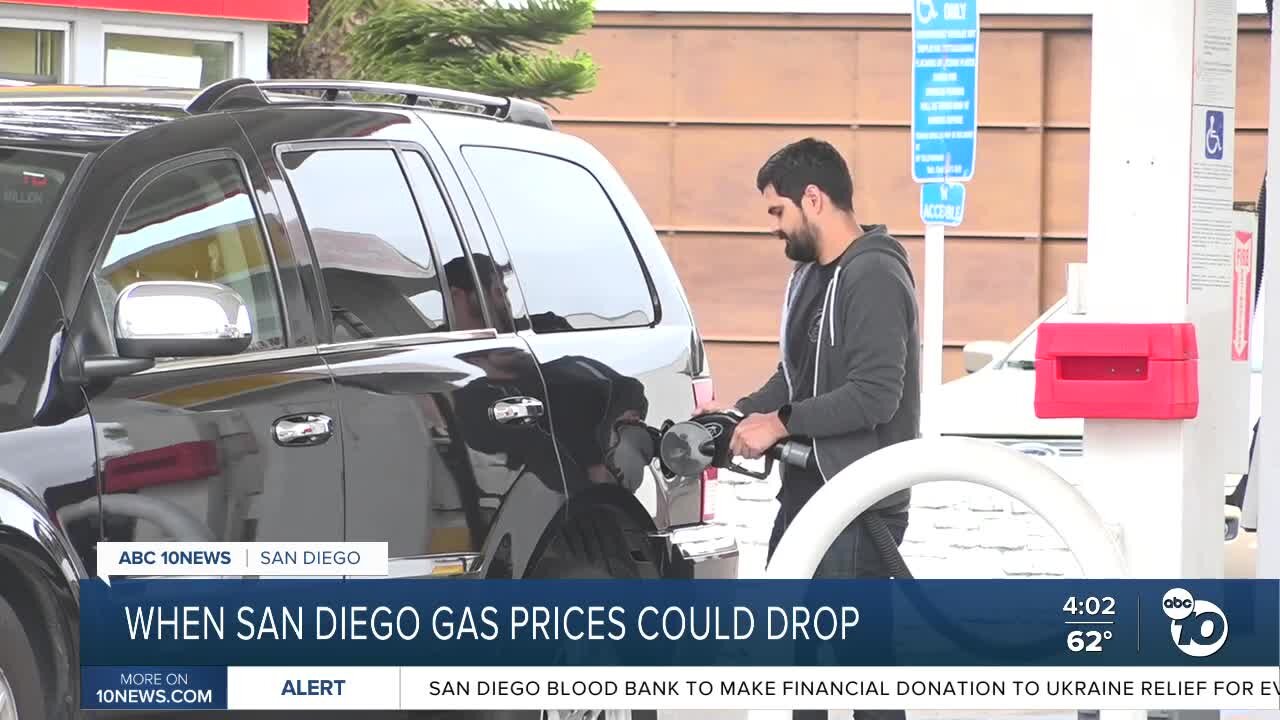 Analyst: San Diego gas prices could drop 50 cents