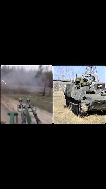 A Russian ZU-23-2 (Soviet) 23mmx152mm Anti Aircraft autocannon in a new role on a armored vehicle
