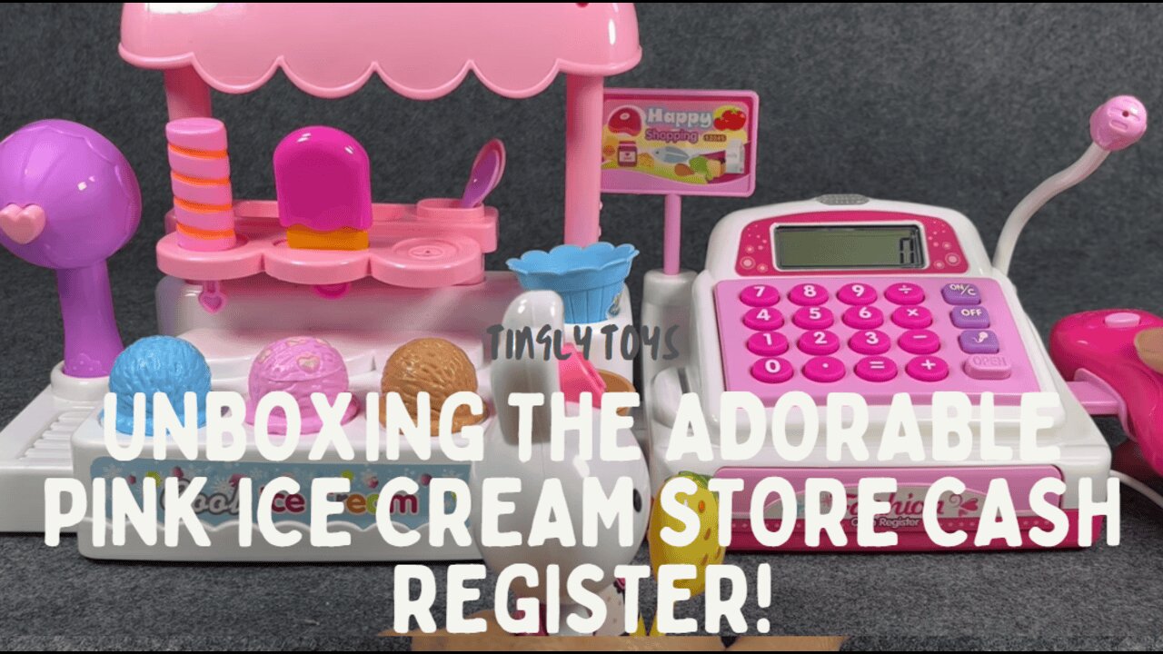 6 Minutes of Pure ASMR Bliss: Unboxing the Adorable Pink Ice Cream Store Cash Register!