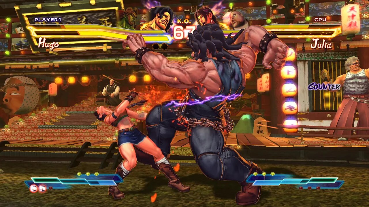 Street Fighter X Tekken: Ogre (Swap Costume) & Hugo vs Rufus & Julia - 1440p No Commentary