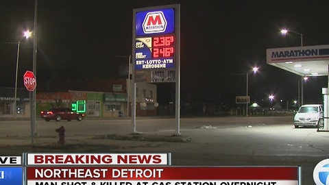 Man shot and killed at Detroit gas station overnight