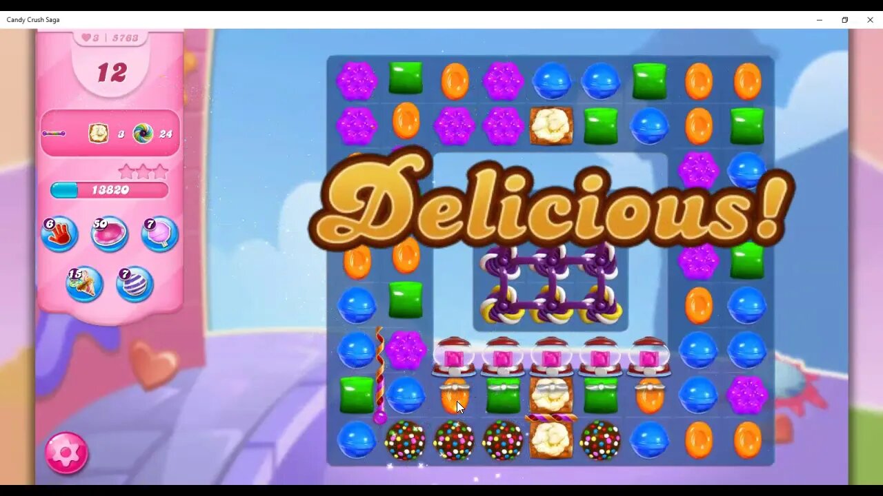 Candy Crush Level 5763 Talkthrough, 25 Moves 0 Boosters