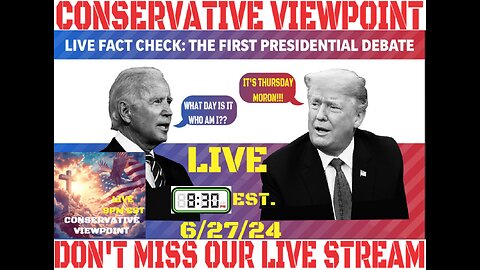 TONIGHT IS THE DEBATE OF THE YEAR!!! WE WILL COVER IT LIVE HERE ON THE CONSERVATIVE VIEWPOINT!!!