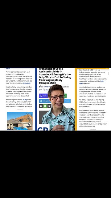 Victor Reacts: Horrific! Transgender Seeks to be Euthanized to Escape Trauma of “Transition”